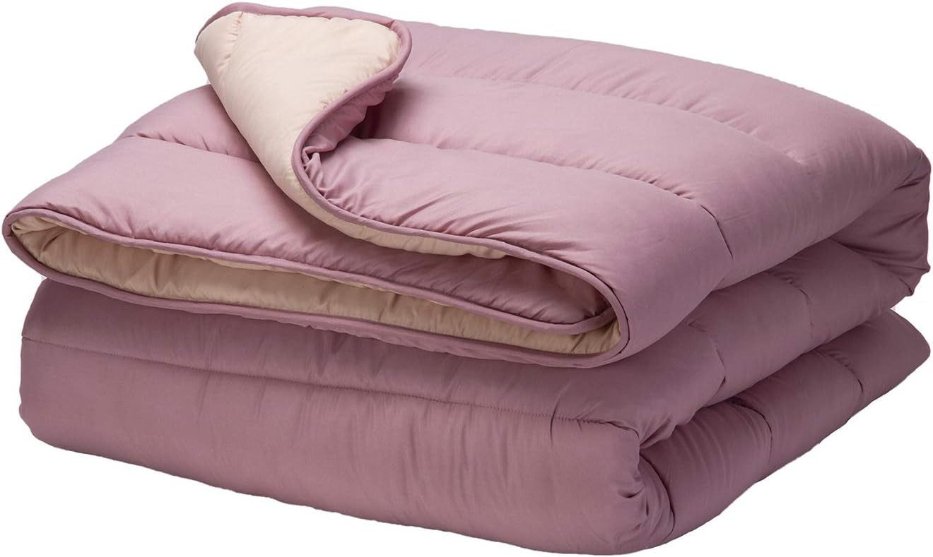 PIKOLIN Home - Relleno Nórdico Reversible Fibra 300 gr - Edredón Cama 150 - Tacto Pluma, Cálido, Transpirable, Color Malva, 240 x 220 cm
