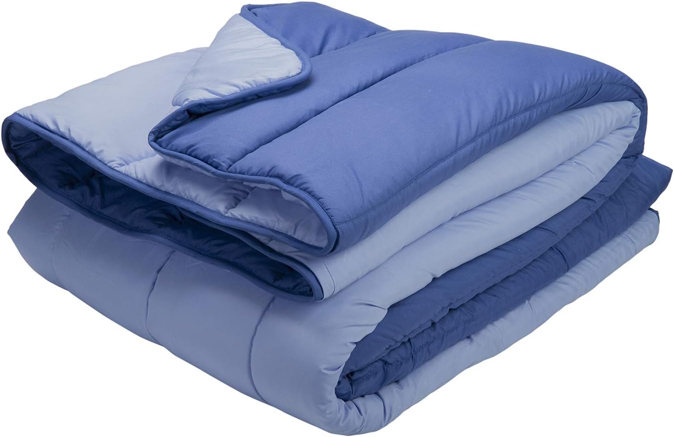 PIKOLIN Home - Relleno Nórdico Reversible Fibra 300 gr - Edredón Cama 150 - Tacto Pluma, Cálido, Transpirable, Color Azul, 240 x 220 cm