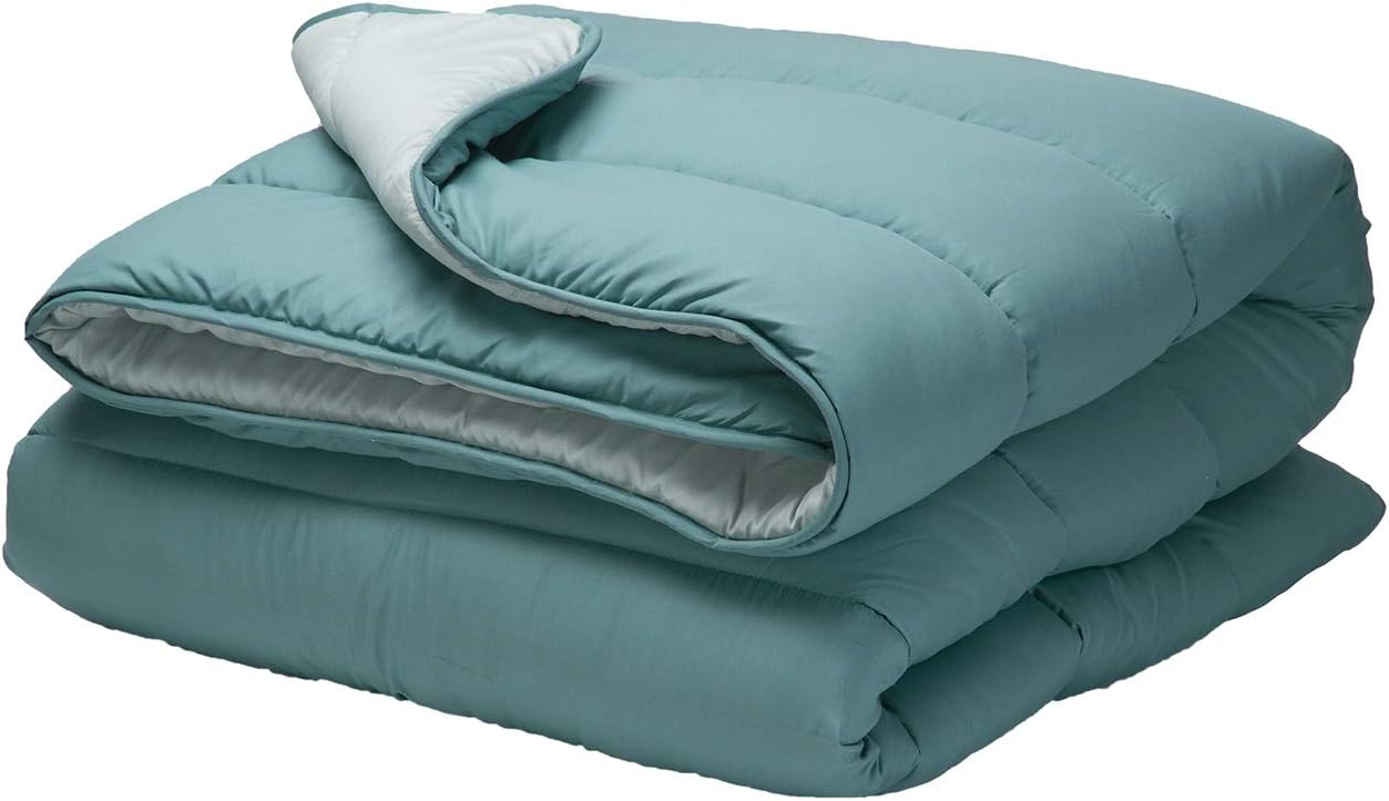 PIKOLIN Home - Relleno Nórdico Reversible Fibra 300 gr - Edredón Cama 105 - Tacto Pluma, Cálido, Transpirable, Color Verde, 180 x 260 cm