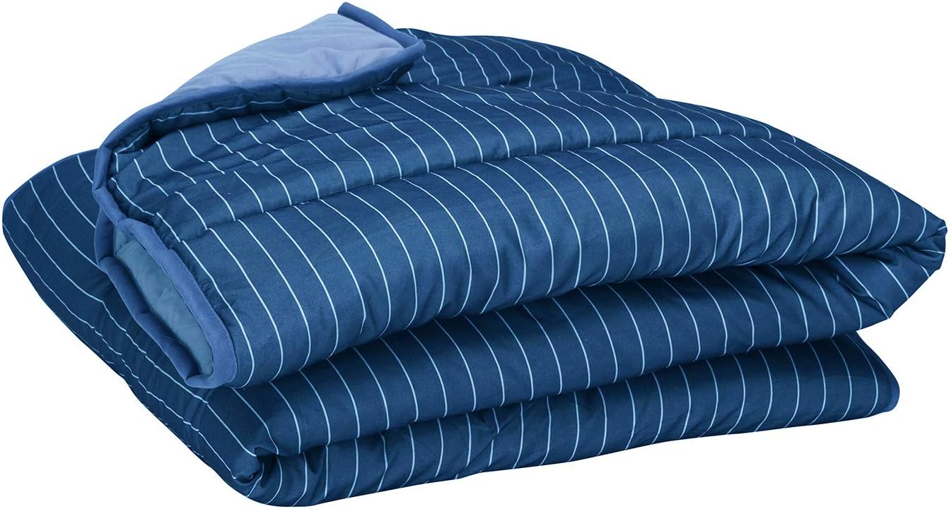 PIKOLIN Home - Edredón nórdico Bicolor de Rayas de Fibra Hueca siliconada Ecolofil con Tacto Pluma para otoño e Invierno de 300 gr